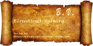 Birnstingl Velmira névjegykártya